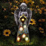 Voveexy Angel Garden Figurine Estatua De Jardín Al Aire Libr