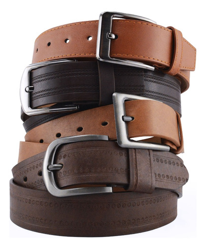 Cinturon Hombre Hebilla Metalica Cinturones 