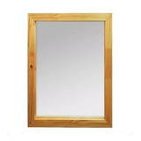 Espelho Rustico Banheiro Quarto Sala Madeira De Parede 65x45