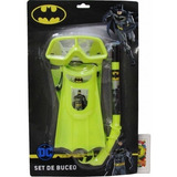 Set De Buceo Batman Dc Mascara Snorkel Patas De Rana 