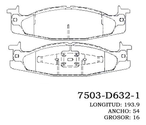 Pastilla D Freno Delantera Ford E150 Econoline 94-95-96 7503 Foto 2