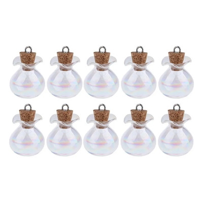 Ba 10 Unidades Mini Botella Colgantes De Cristal Frascos Dew
