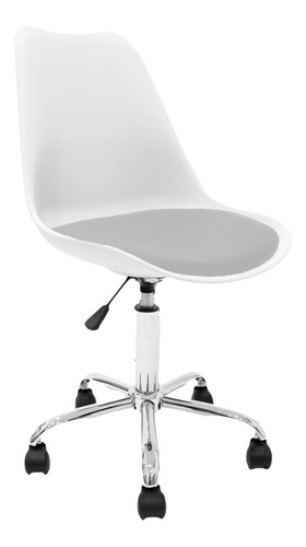 Silla Oficina Escritorio Pc Tulip Newmo Blanco Color Asiento