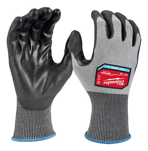 Guantes Poliuretano Nivel 2 Trabajo Milwaukee 48-73-8721 M