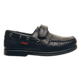 Zapato Nautico Escolar Colegial Cuero Marcel Abrojo 34 A 40