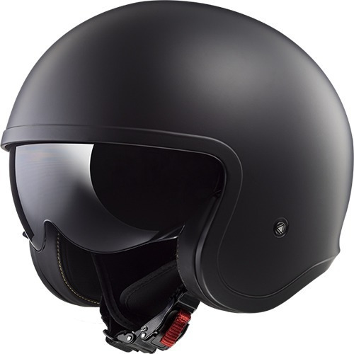 Casco Abierto Ls2 599 Spitfire Negro Mate C/ Parasol Marelli