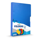 Folder Fortec 1464 Oficio Azul Rey Paquete C/25 Pzs 1/2 Ceja
