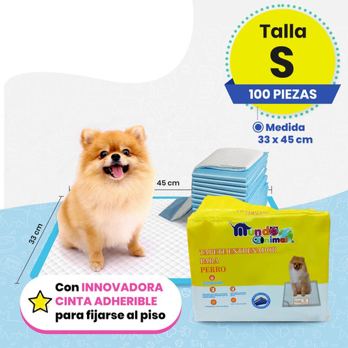 100 Tapete Entrenador Perro Absorbente Mascota 33 X 45