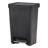 Bote Basura Con Pedal Premier Rubbermaid® Serie 2, 13 Gal Color Negro