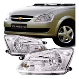 Juego Par Faros Frontal Chevrolet Classic 2014 2015 Crom