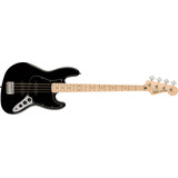 Squier Affinity Series Jazz Bass, Negro, Diapasón De Arce