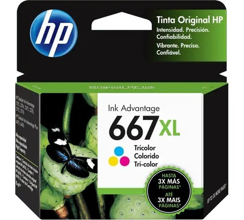 Cartucho Hp Ink Advantega 667xl Tricolor