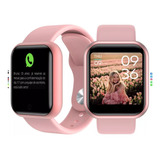 Relógio Inteligente D20 Bluetoth Android Ios Smartwatch Rosa