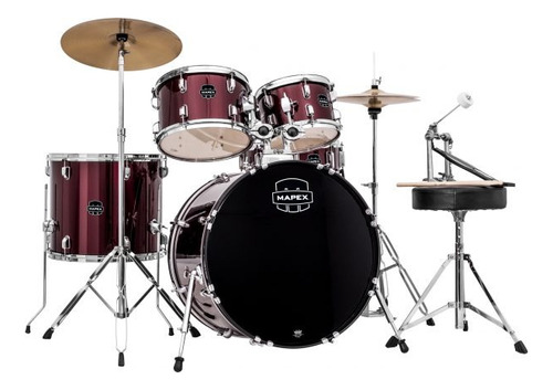 Bateria Acústica Mapex Prodigy Ltpdg5295ftdr Vermelho 5 Pçs