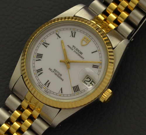 Tudor By Rolex Prince Oysterdate Safira 34mm Ref:74033 Luxo