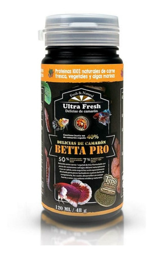 Alimento Azoo Para Betta Ultra Fresh Betta Pro 48g Flotante