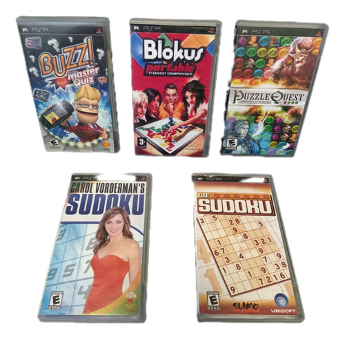 Videojuegos Psp 5 Pack Juegos De Mesa Umd Original Con Envío