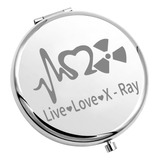 Maofaed Live Love X Ray Espejo De Maquillaje Para Niñas Y Mu