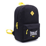 Mochila Deportiva Everlast Urbana Hombre Mujer Escolar Color Negro/amarillo