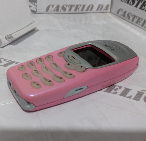 Celular Nokia 3310 Rosa Bebê Nostalgia Da Vovó Antigo D Chip