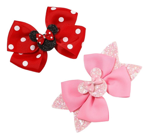 Pinzas O Pinches Para Cabello Diseño Minnie Mouse