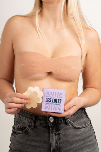 Boob Tape Corpiño Adhesivo Cinta Rollo + 10 Pezoneras Hipoal