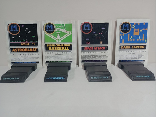 Atari 2600 Lote 4 Juegos Y Manuales Funcionando Buen Estado 