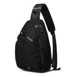 Mochila Deportiva Negra Para Hombre, 1 Bandolera, Bolsa De P