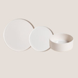 Set De Plato De Mesa + Plato De Postre + Bowl Net (3 Piezas)