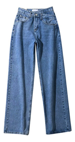 Jeans De Mujer Pantalones De Cintura Alta Pantalones Anchos