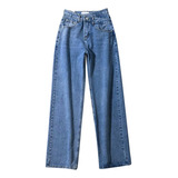 Jeans De Mujer Pantalones De Cintura Alta Pantalones Anchos