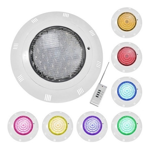 Foco Led 18w 12v Piscina Multicolor Vulcano Control Remoto