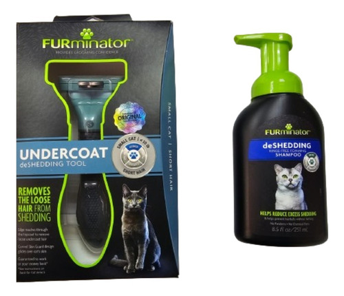 Furminator Gato Pequeño Pelo Corto + Shampoo Furminator 