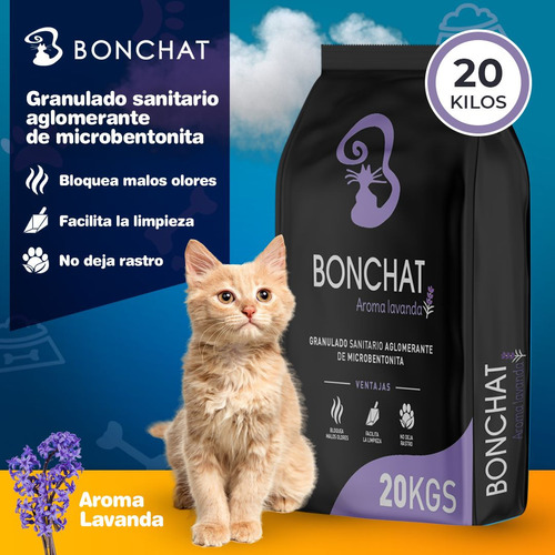 Piedra Aglutinante Bonchat Lavanda X 20 Kg Dmmascotas