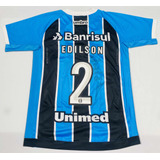 Camisa Jogo Grêmio 2017 Tricolor Edilson Autografada 2 M