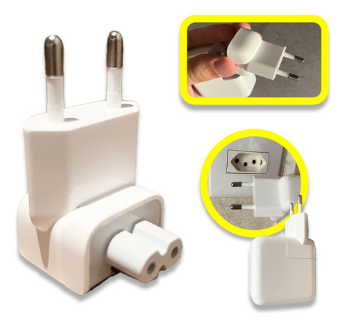 Plug Tomada Adaptador Para Macbook iPhone iPad Apple Brasil