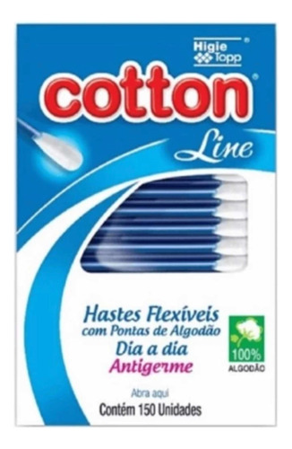 Caixa Com 60 Unidades Haste Cotton Line C/75. Tradicional