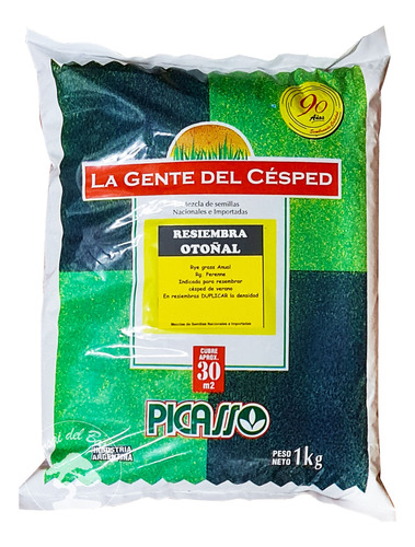 Resiembra Otoñal Rye Grass Anual Y Perenne 10kg Picasso