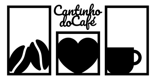 Cantinho Do Café: Kit 4 Peças Decorativas Mdf Para Cozinha