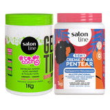 Kit Salon Line Gelatina To De Cacho + Creme De Pentear Salon