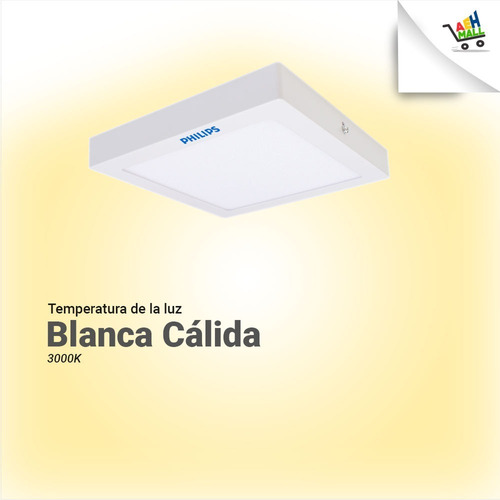 Panel Plafon Aplicar 24w Redondo Y Cuadrado Pack 10u Philips