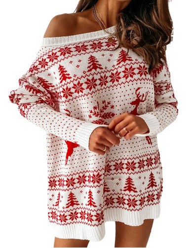 Vestido De Suéter De Navidad De Moda Sudadera Con Capucha