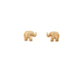 Aros Pendientes Elefantes En Oro 18k