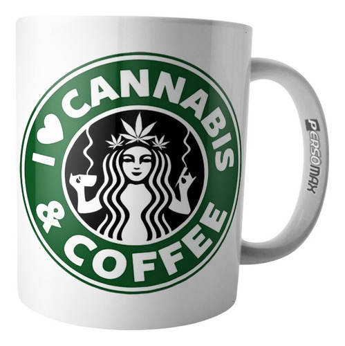 Caneca Café E Maconha I Love Cannabis And Coffee Brisa 4:20