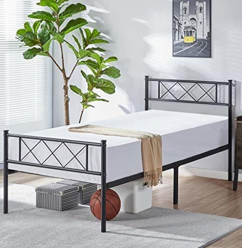 Yaheetech Estructura De Cama De Metal Con Plataforma De Esti