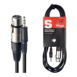 Cable Canon - Mini Plug Stereo 3 Metros Stagg Sac3mpsxf.