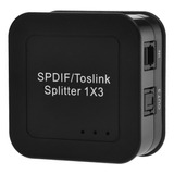 Divisor Spdif/audio Negro 1x3 Portátil Con