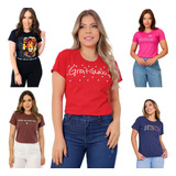 Kit Atacado 10 Blusas T-shirt Feminina Frases Evangélicas