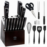 Set Juego Cuchillos 25 Piezas Acero Cocina Profesional !! Color Negro