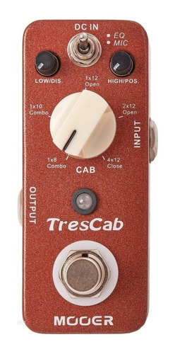 Pedal De Efecto Mooer Micro Trescab Mtc1  Rojo